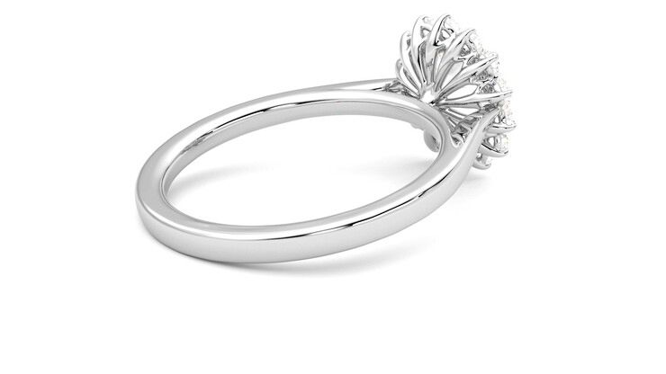 Taylor & Hart Lyra Round Engagement Ring 360 degree image 12