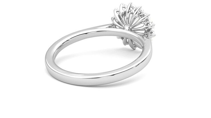 Taylor & Hart Lyra Round Engagement Ring 360 degree image 13