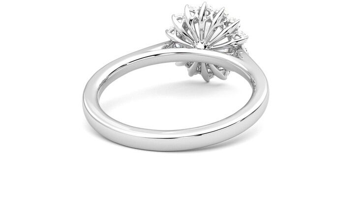 Taylor & Hart Lyra Round Engagement Ring 360 degree image 14