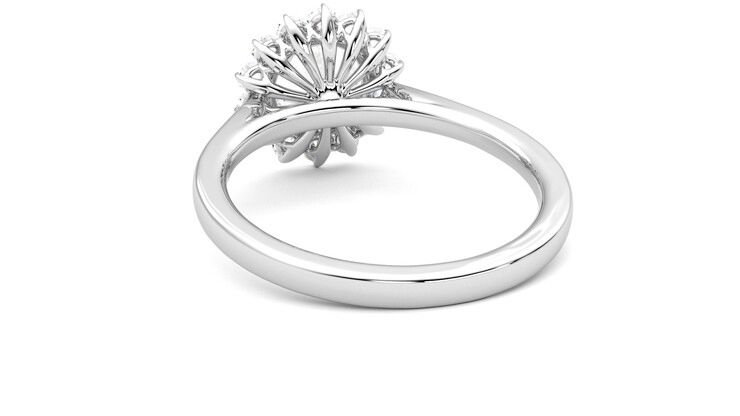Taylor & Hart Lyra Round Engagement Ring 360 degree image 16