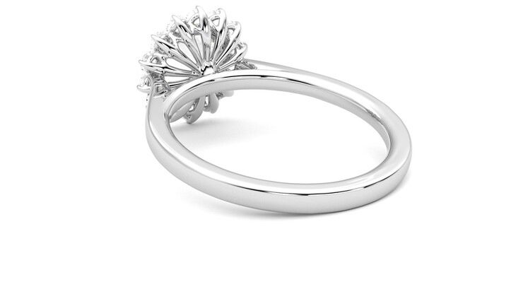 Taylor & Hart Lyra Round Engagement Ring 360 degree image 17