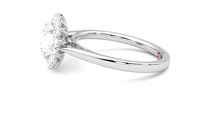 Taylor & Hart Lyra Round Engagement Ring 360 degree image 21