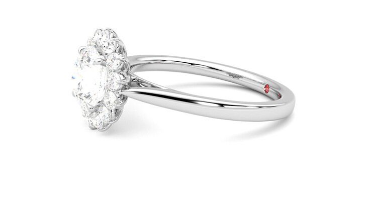 Taylor & Hart Lyra Round Engagement Ring 360 degree image 22
