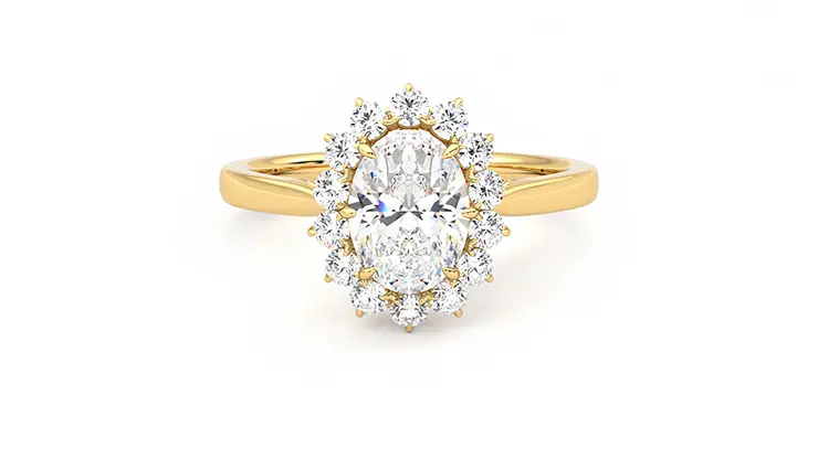 Taylor & Hart Lyra Oval Engagement Ring 360 detail 01