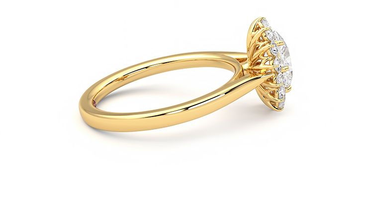 Taylor & Hart Lyra Oval Engagement Ring 360 degree image 10