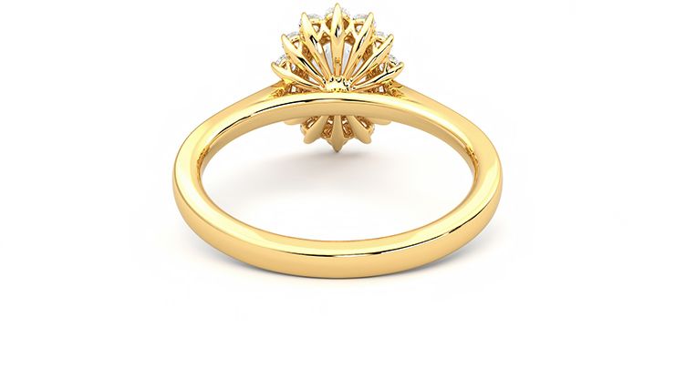 Taylor & Hart Lyra Oval Engagement Ring 360 degree image 15