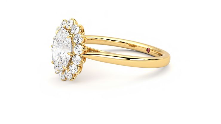 Taylor & Hart Lyra Oval Engagement Ring 360 degree image 23