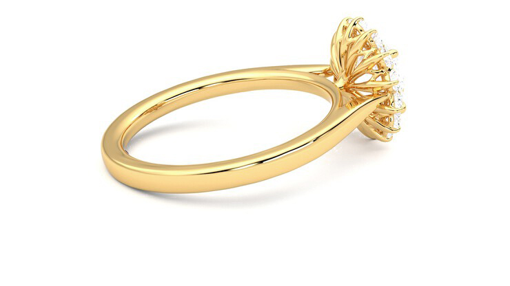 Taylor & Hart Lyra Round Engagement Ring 360 degree image 11