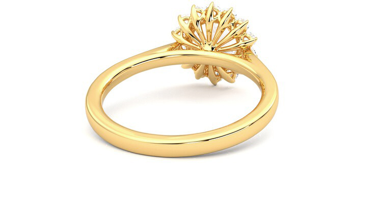 Taylor & Hart Lyra Round Engagement Ring 360 degree image 14