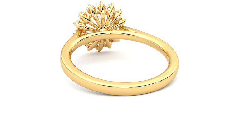Taylor & Hart Lyra Round Engagement Ring 360 degree image 16