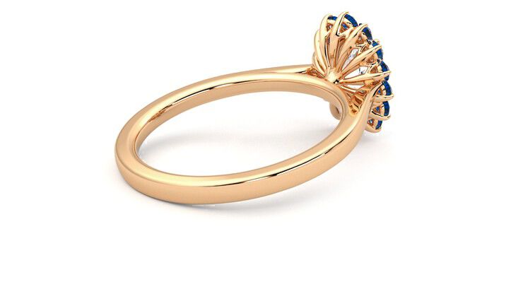 Taylor & Hart Lyra Oval Engagement Ring 360 degree image 12