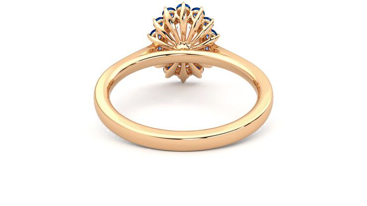 Taylor & Hart Lyra Oval Engagement Ring 360 degree image 15