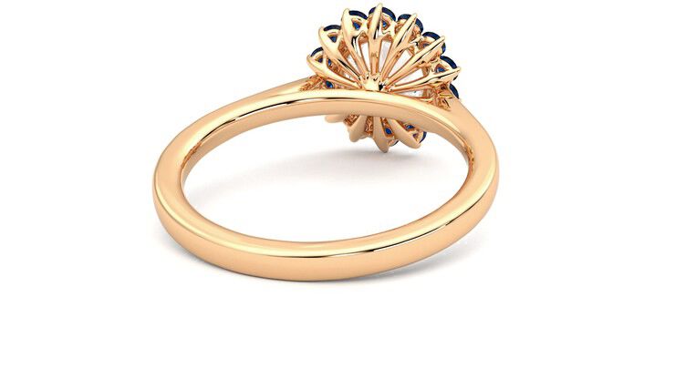 Taylor & Hart Lyra Round Engagement Ring 360 degree image 14