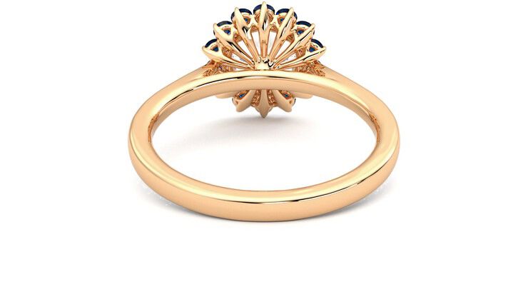 Taylor & Hart Lyra Round Engagement Ring 360 degree image 15