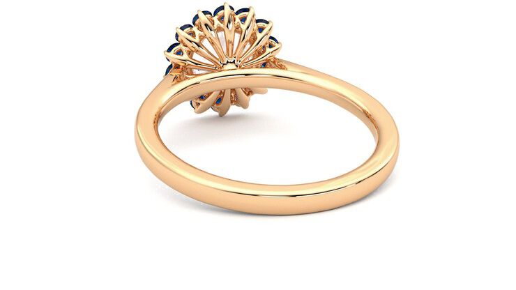 Taylor & Hart Lyra Round Engagement Ring 360 degree image 16