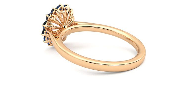 Taylor & Hart Lyra Round Engagement Ring 360 degree image 18