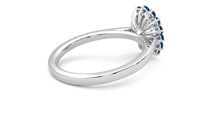 Taylor & Hart Lyra Oval Engagement Ring 360 degree image 12