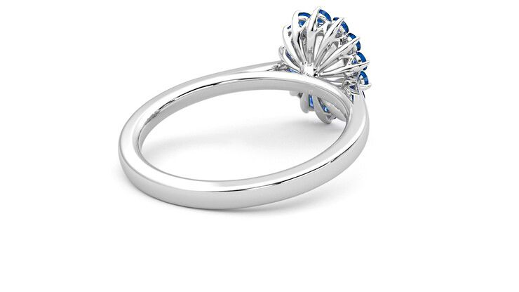 Taylor & Hart Lyra Oval Engagement Ring 360 degree image 13