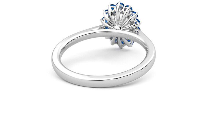 Taylor & Hart Lyra Oval Engagement Ring 360 degree image 14