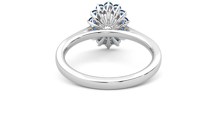 Taylor & Hart Lyra Oval Engagement Ring 360 degree image 15