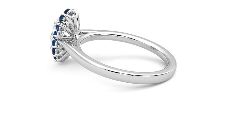 Taylor & Hart Lyra Oval Engagement Ring 360 degree image 19