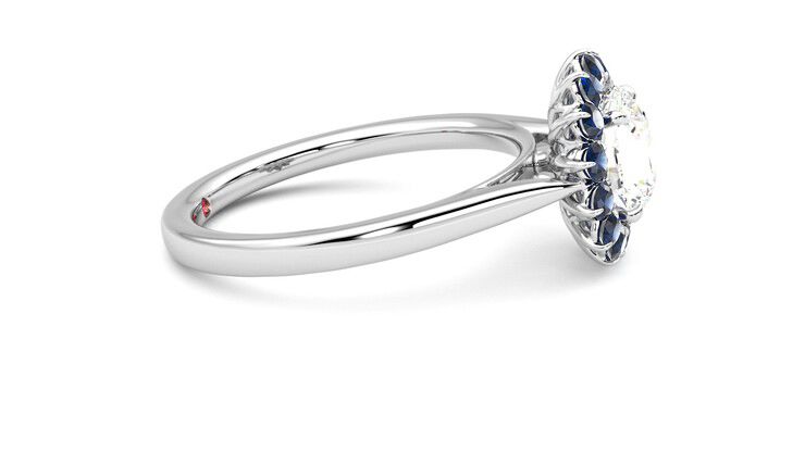 Taylor & Hart Lyra Round Engagement Ring 360 degree image 9