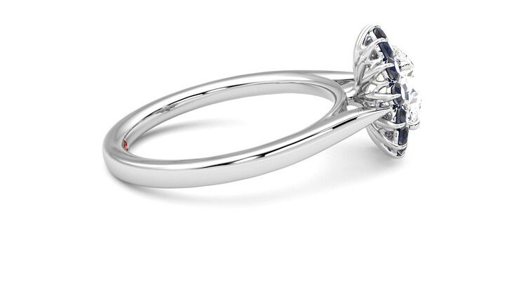 Taylor & Hart Lyra Round Engagement Ring 360 degree image 10