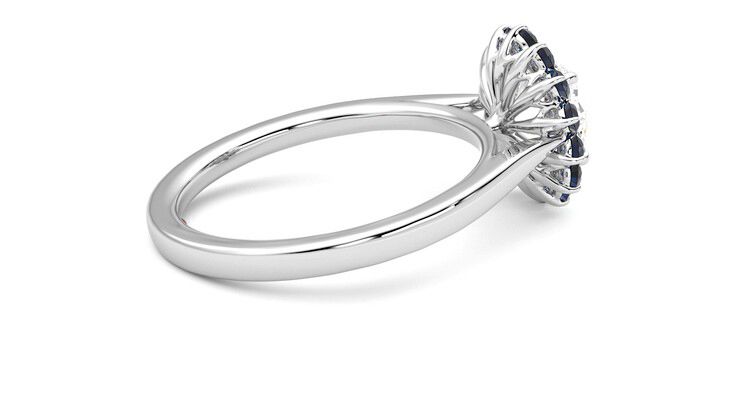 Taylor & Hart Lyra Round Engagement Ring 360 degree image 11