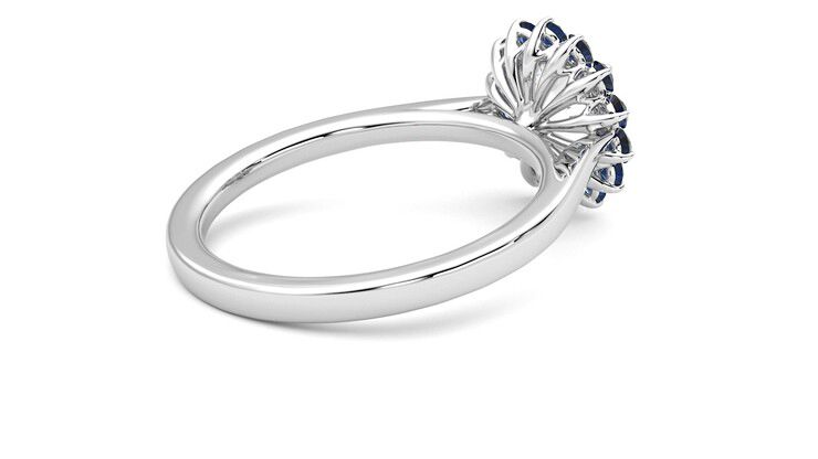 Taylor & Hart Lyra Round Engagement Ring 360 degree image 12