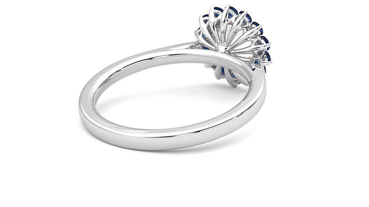 Taylor & Hart Lyra Round Engagement Ring 360 degree image 13