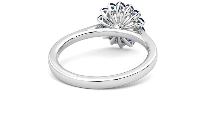 Taylor & Hart Lyra Round Engagement Ring 360 degree image 14