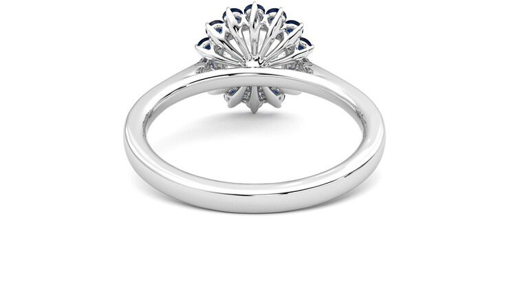 Taylor & Hart Lyra Round Engagement Ring 360 degree image 15