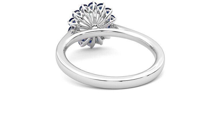 Taylor & Hart Lyra Round Engagement Ring 360 degree image 16
