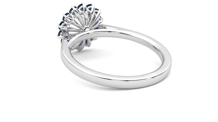 Taylor & Hart Lyra Round Engagement Ring 360 degree image 17