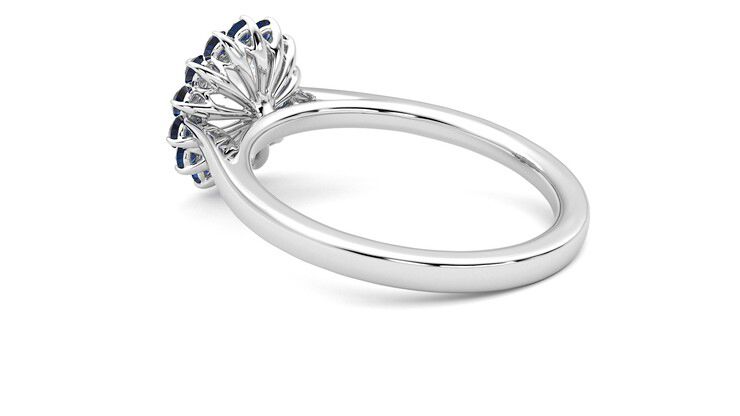 Taylor & Hart Lyra Round Engagement Ring 360 degree image 18