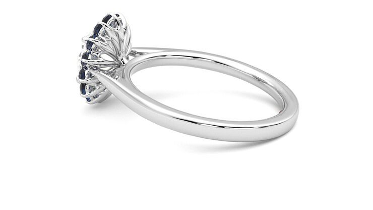 Taylor & Hart Lyra Round Engagement Ring 360 degree image 19