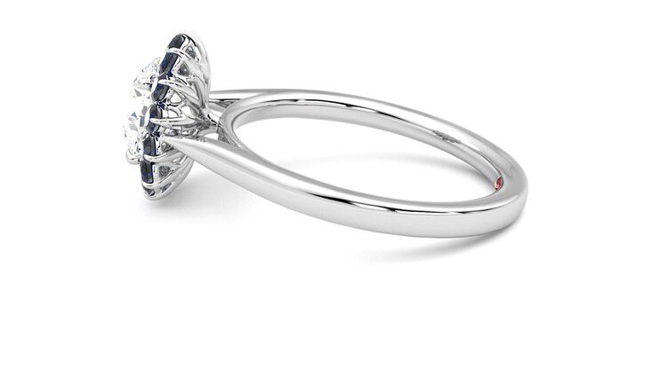 Taylor & Hart Lyra Round Engagement Ring 360 degree image 20