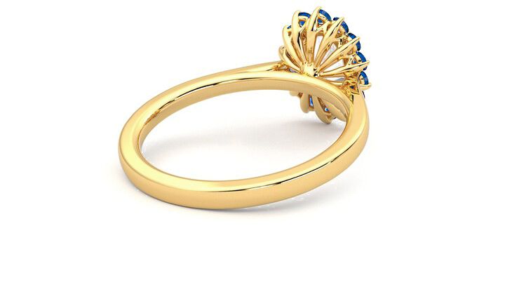 Taylor & Hart Lyra Oval Engagement Ring 360 degree image 13