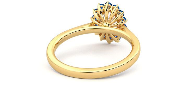 Taylor & Hart Lyra Oval Engagement Ring 360 degree image 14