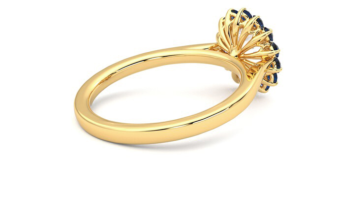 Taylor & Hart Lyra Round Engagement Ring 360 degree image 12