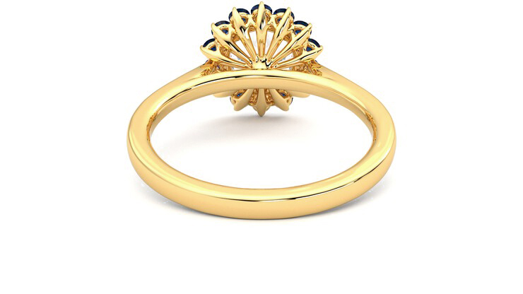 Taylor & Hart Lyra Round Engagement Ring 360 degree image 15