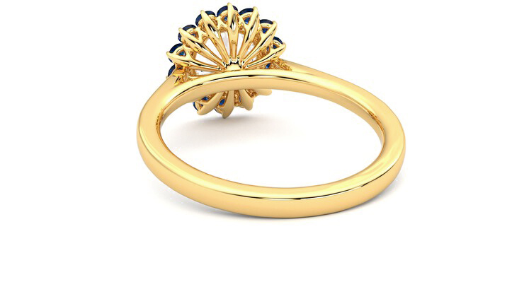 Taylor & Hart Lyra Round Engagement Ring 360 degree image 16