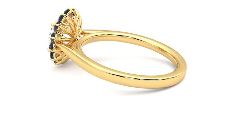 Taylor & Hart Lyra Round Engagement Ring 360 degree image 19
