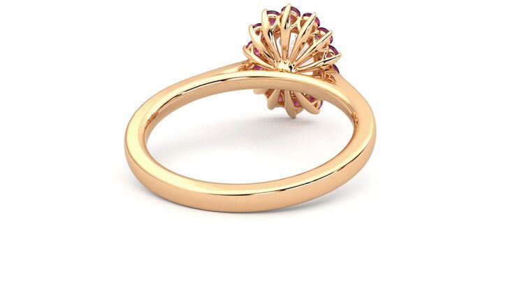 Taylor & Hart Lyra Oval Engagement Ring 360 degree image 14