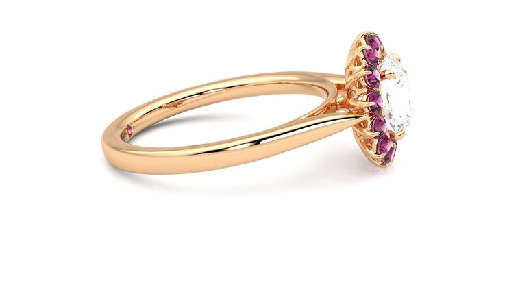 Taylor & Hart Lyra Round Engagement Ring 360 degree image 9