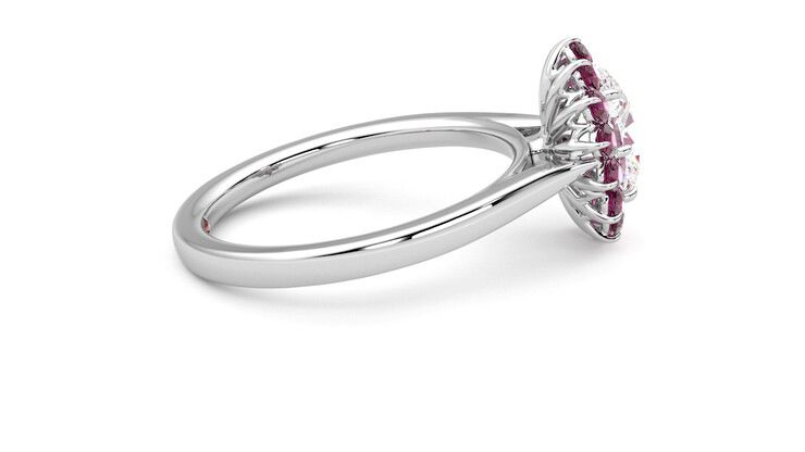 Taylor & Hart Lyra Oval Engagement Ring 360 degree image 10