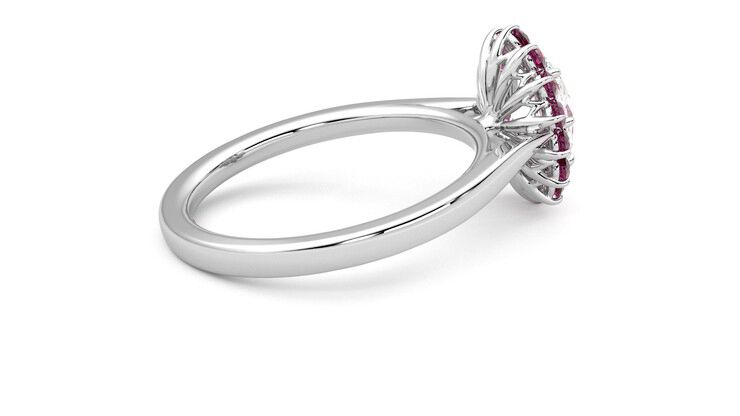 Taylor & Hart Lyra Oval Engagement Ring 360 degree image 11