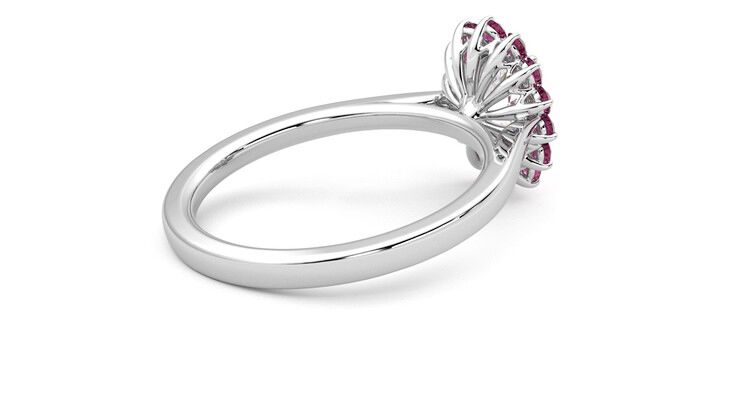 Taylor & Hart Lyra Oval Engagement Ring 360 degree image 12