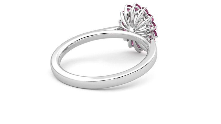 Taylor & Hart Lyra Oval Engagement Ring 360 degree image 13