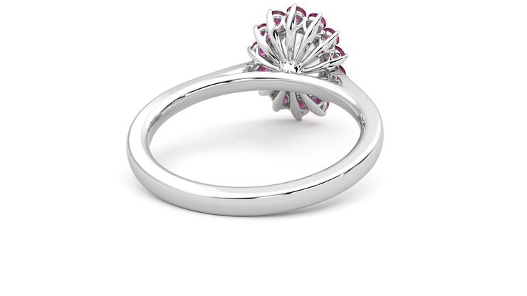 Taylor & Hart Lyra Oval Engagement Ring 360 degree image 14
